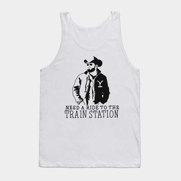 RIP Need a Ride to the Train Station Tank Top by Sheila’s Studio